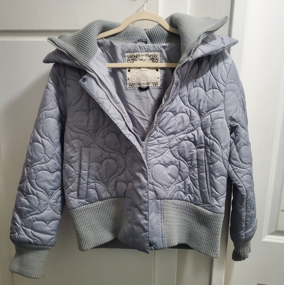Old Navy heart quilted puffer jacket size large